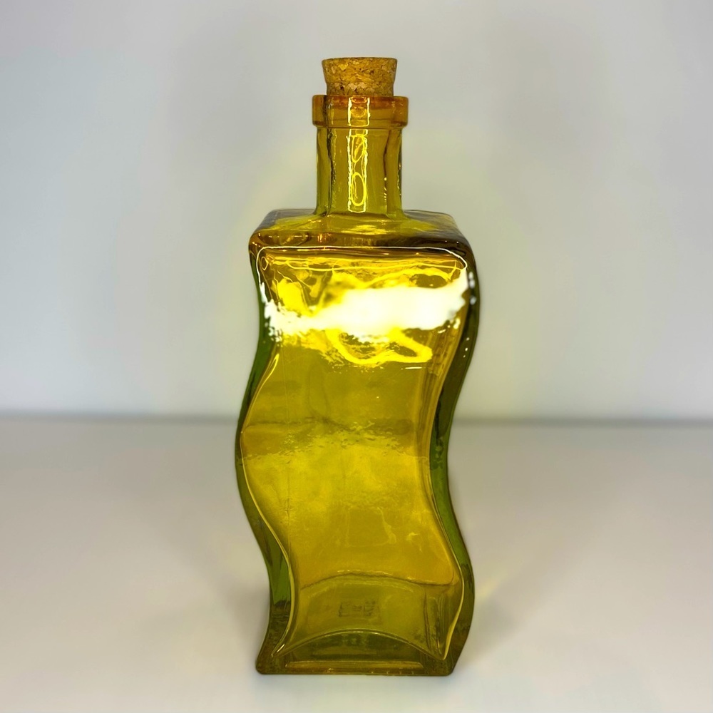 Oggi Corp Glass Bottle with Cork Stopper made in Spain Amber Bar  glass …